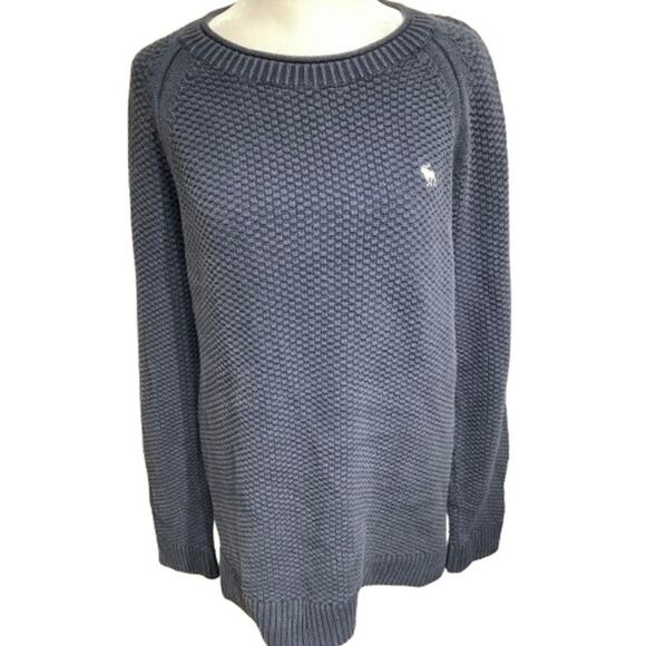 Abercrombie & Fitch Navy Blue Knit Sweater, Size Small - Cozy, Preppy, Classic - Picture 1 of 6